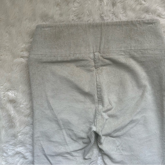 Sprwmn Pants Corduroy Ankle Flare Pull On Elastic Waist Cropped Beige M - Picture 7 of 12